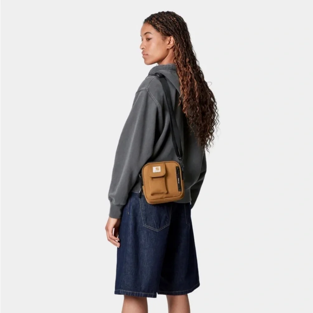 Carhartt WIP Brown Messenger Bag with Black Strap